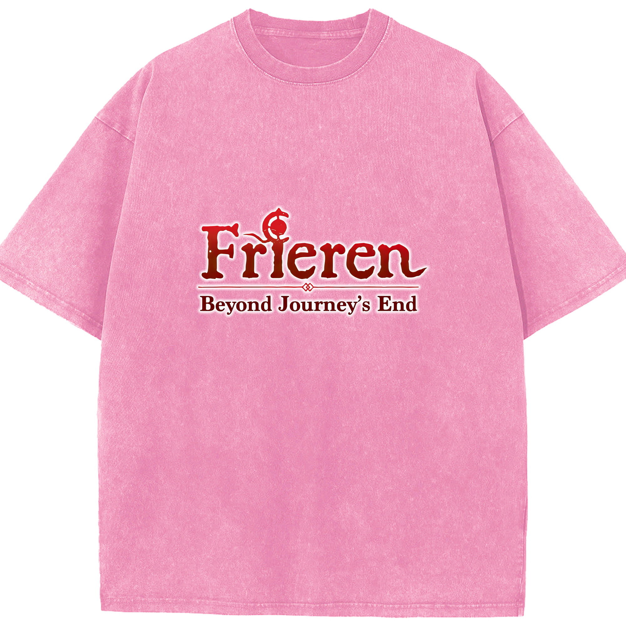 （画像用） 葬送のフリーレン Frieren 綿100% ヴィンテージ風 半袖Tシャツ（フロントプリント）